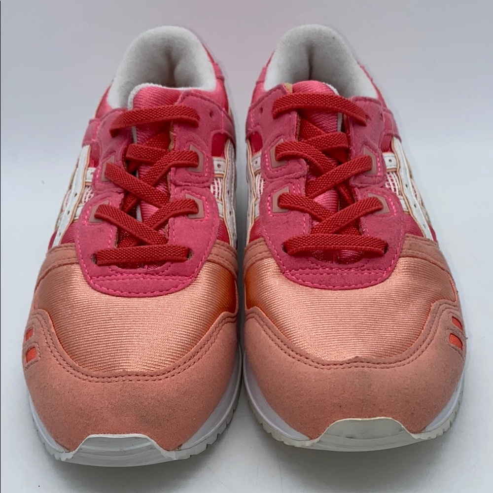 ASICS Gel Lyte III Girls Peach Pink Sneakers Running Shoes Size 1.5